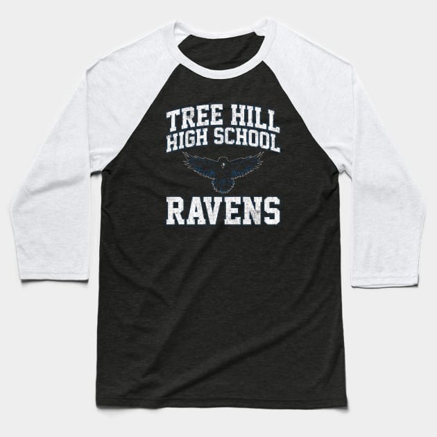 Tree Hill High Ravens (Variant) Baseball T-Shirt by huckblade